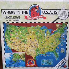 Where In The World Is Carmen Sandiego Puzzle 300 pieces VTG 1993