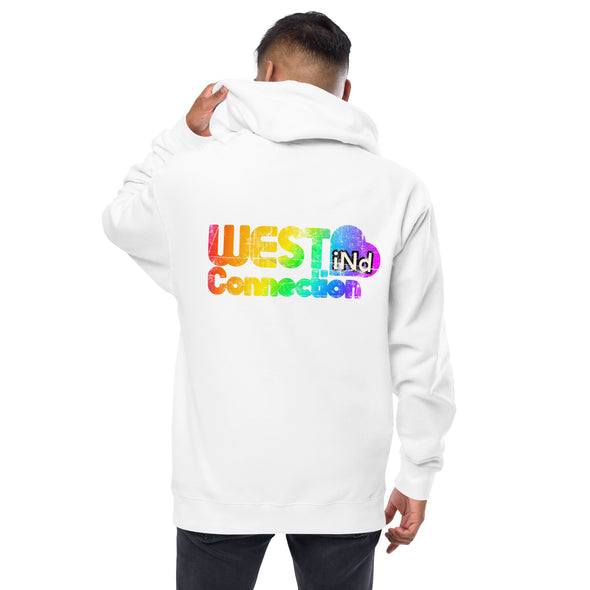 WiNC Rainbow Unisex fleece zip up hoodie